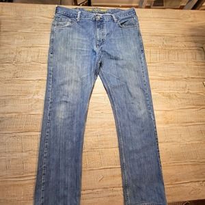 Colt Jeans Justin Regular Fit Blue Jeans Size 36X34 Distressed Straight Leg